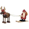 Köhler, Père Noël en bois Père Noël En Bois Sur Ski Et Renne Online