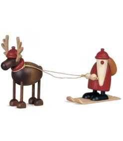 Köhler, Père Noël en bois Père Noël En Bois Sur Ski Et Renne Online