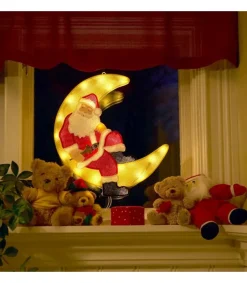 Konstsmide, guirlandes lumineuses de Noël Père Noël Lumineux Sur La Lune Discount