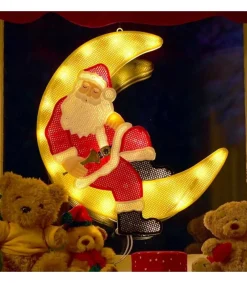 Konstsmide, guirlandes lumineuses de Noël Père Noël Lumineux Sur La Lune Discount