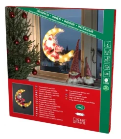Konstsmide, guirlandes lumineuses de Noël Père Noël Lumineux Sur La Lune Discount