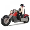 Köhler, Père Noël en bois Père Noël Moderne A Moto Au Look Rocker Clearance