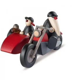 Köhler, Père Noël en bois Père Noël Moderne En Side-Car Au Look Rocker Clearance