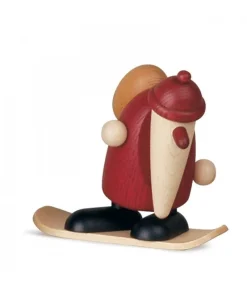 Köhler, Père Noël en bois Père Noël Rouge Sur Snowboard Discount