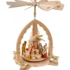 Richard Glasser, Pyramides de Noël allemandes Pyramide A 4 Bougies En Bois Pour Un Noël Traditionnel Sale