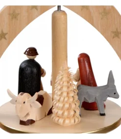 Richard Glasser, Pyramides de Noël allemandes Pyramide Avec Scene De Crèche De Noël Complete Sale