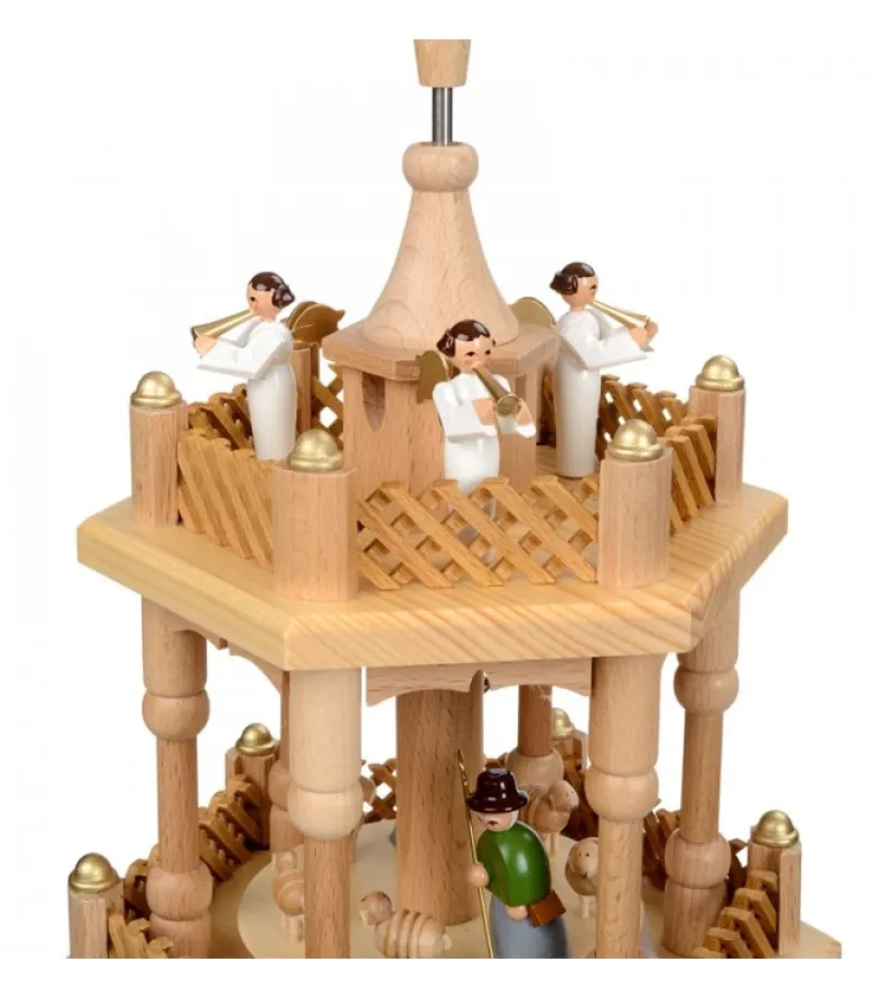 Richard Glasser, Pyramides de Noël allemandes Pyramide De Noël 2 Etages Avec Personnages Couleur Clearance