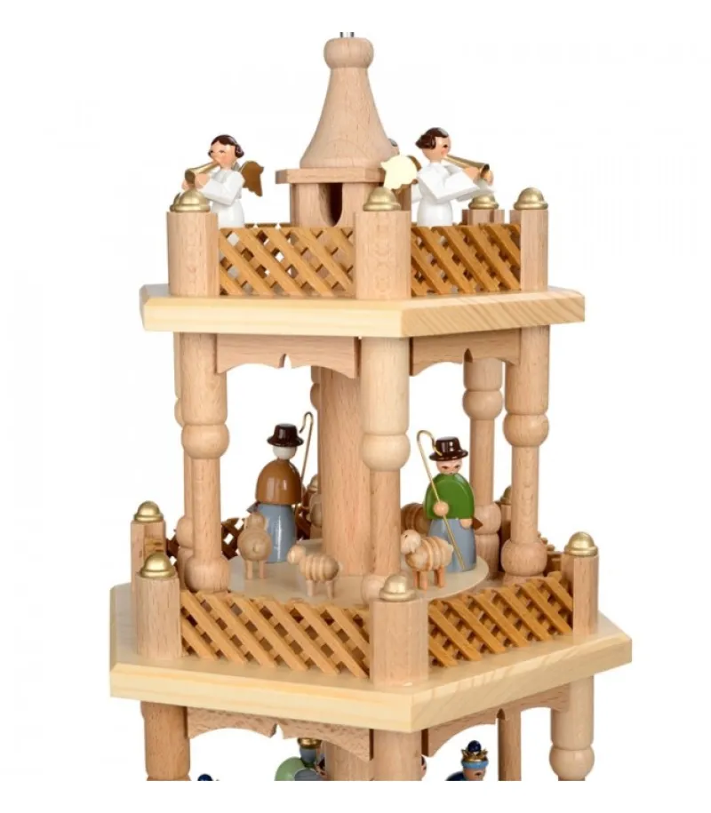 Richard Glasser, Pyramides de Noël allemandes Pyramide De Noël 2 Etages Avec Personnages Couleur Clearance