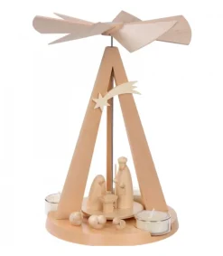 Schalling, crèche moderne Pyramide De Noël Bois Au Design Moderne Outlet