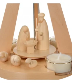 Schalling, crèche moderne Pyramide De Noël Bois Au Design Moderne Outlet
