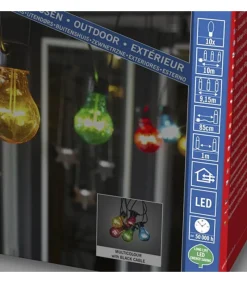 Konstsmide, guirlandes lumineuses de Noël Rallonge 10 M Pour Guirlande Lumineuse De Terrasse, 10 Ampoules Multicolores Sale