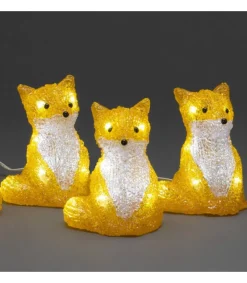 Konstsmide, guirlandes lumineuses de Noël Renards Lumineux Acryliques Led Assis, Lot De 5, 12 Cm Hot
