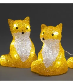 Konstsmide, guirlandes lumineuses de Noël Renards Lumineux Acryliques Led Assis, Lot De 5, 12 Cm Hot