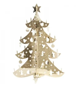 Pluto Produkter, déco de Noël Scandinave Sapin De Noël Dore Moderne En Metal, 12 Cm Best