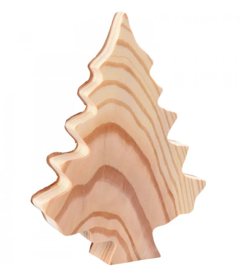 Waldfabrik, photophore en bois et étoile sapin de Noël Sapin En Bois Déco En Ecorce 20 Cm Sale