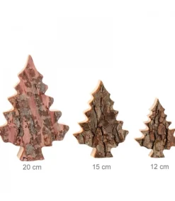 Waldfabrik, photophore en bois et étoile sapin de Noël Sapin En Bois Déco En Ecorce 20 Cm Sale