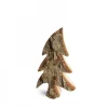 Waldfabrik, photophore en bois et étoile sapin de Noël Sapin En Bois, Forme Penchee, 15 Cm Clearance