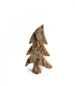 Waldfabrik, photophore en bois et étoile sapin de Noël Sapin En Bois, Forme Penchee, 15 Cm Clearance