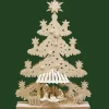 Ratags, décos de Noël lumineuses en bois Sapin Lumineux Led En Bois Avec Crèche De Noël Et Personnages Ciceles Hot