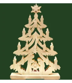Ratags, décos de Noël lumineuses en bois Sapin Lumineux Led En Bois Avec Crèche De Noël Hot