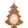 Waldfabrik, photophore en bois et étoile sapin de Noël Sapin Noël En Bois Avec Crèche De Noël Ciselee, 18 Cm Online