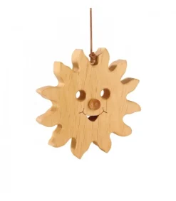Waldfabrik, photophore en bois et étoile sapin de Noël Soleil A Suspendre En Bois De Chene 12 Cm Hot