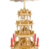 Richard Glasser, Pyramides de Noël allemandes Superbe Weihnachtspyramid D'Allemagne A 3 Etages En Bois Naturel Discount