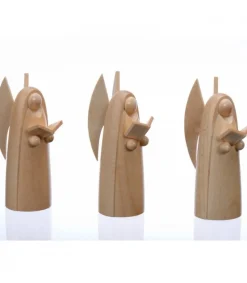 Schalling, crèche moderne Trois Anges De Noël En Bois Pour Crèche, 6 Cm Sale