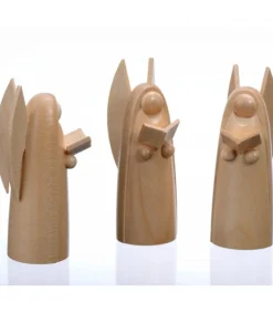 Schalling, crèche moderne Trois Anges De Noël En Bois Pour Crèche, 6 Cm Sale