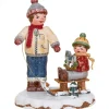 Hubrig, figurines pour enfant Village De Noël Miniature, Garcon Et Petit Frere Sur Luge Sale