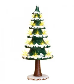 Hubrig, figurines pour enfant Village De Noël Miniature, Sapin Illumine