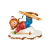 Hubrig, figurines pour enfant Village De Noël Miniature, Fillette Chutant A Ski Discount