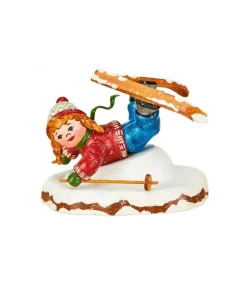 Hubrig, figurines pour enfant Village De Noël Miniature, Fillette Chutant A Ski Discount
