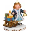 Hubrig, figurines pour enfant Village De Noël Miniature, Figurine Ange Luge Et Cadeaux