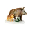 Hubrig, figurines pour enfant Village De Noël Miniature, Sanglier Et Marcassin