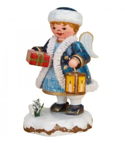 Hubrig, figurines pour enfant Village De Noël Miniature, Figurine Ange Avec Paquet Best