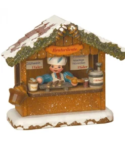Hubrig, figurines pour enfant Village Noël Miniature, Chalet Marche De Noël Vendeur De Saucisses Clearance